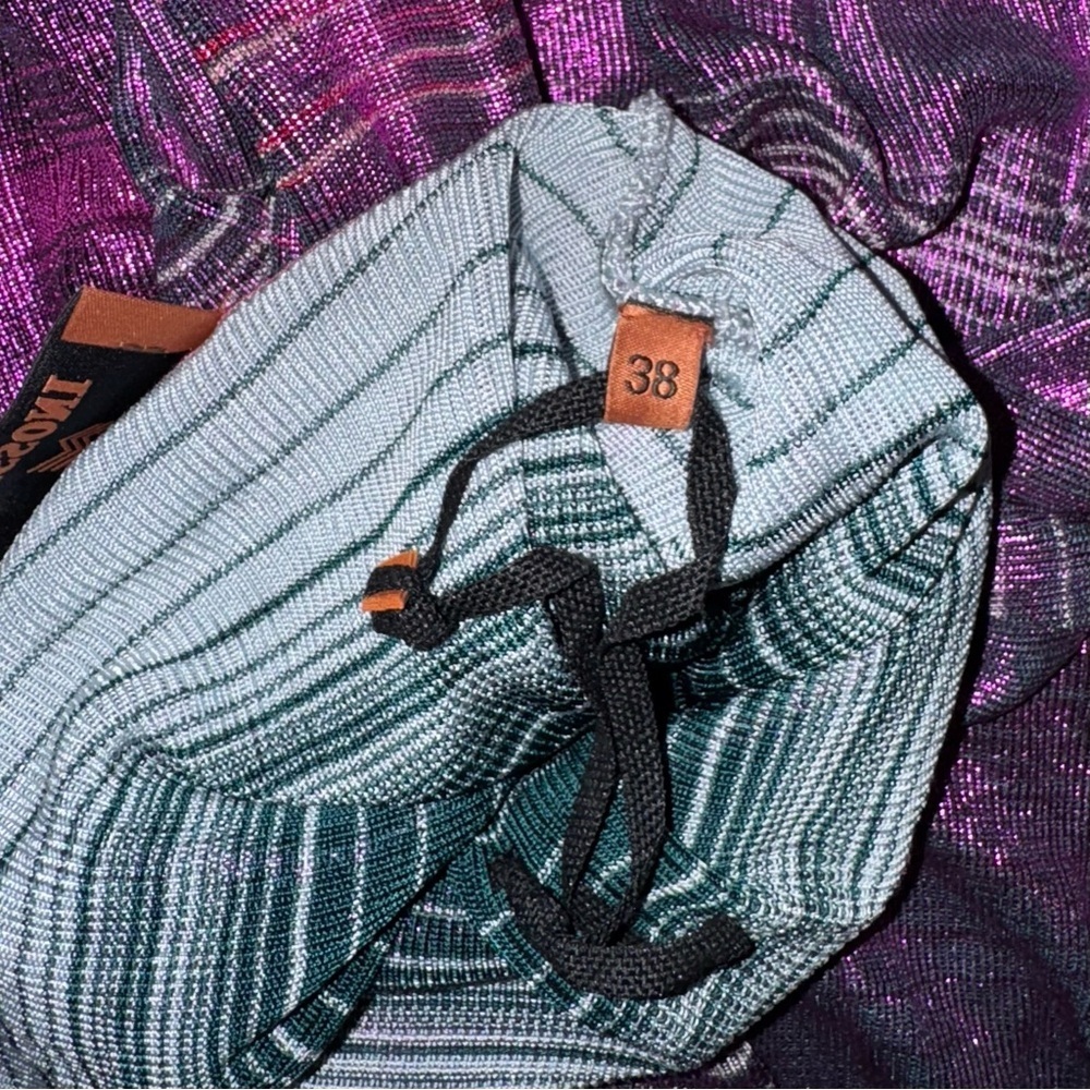 New Missoni Mini Long Sleeve Dress Metallic Purple Fall Knit Revolve Rare - Picture 4 of 10
